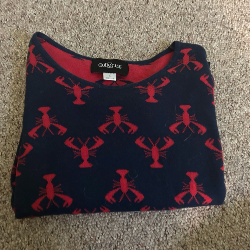 Collectif London Cropped Lobster Sweater